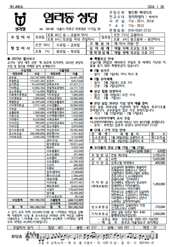 연중 제4주일 (해외 원조 주일)