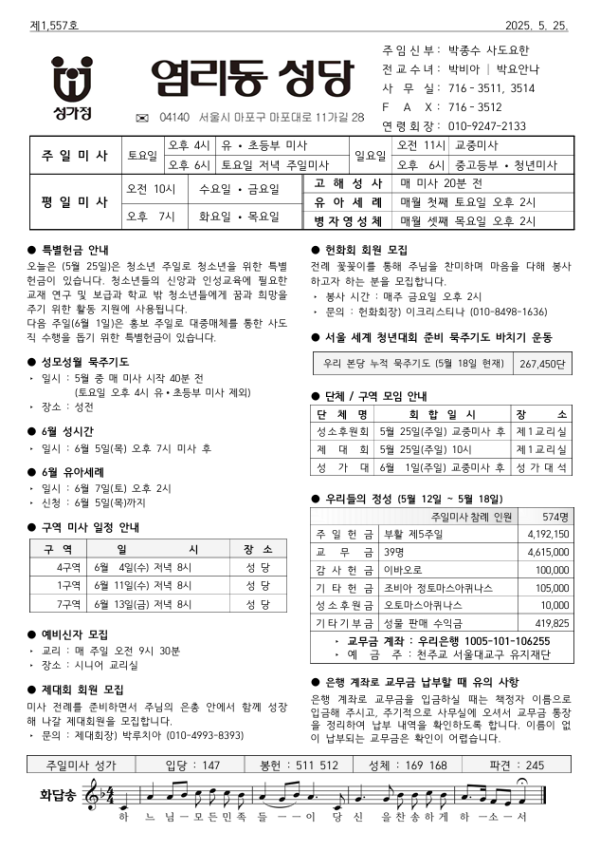 부활 제6주일 / 청소년주일
